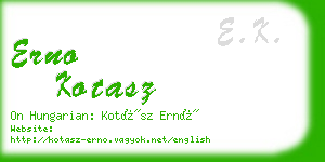 erno kotasz business card